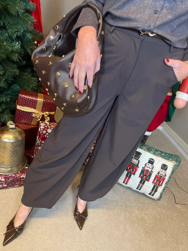 Mi Piace - broek ballon bonded espresso 202761