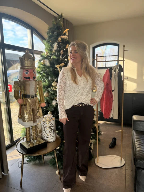 Top kant Lotte wol wit