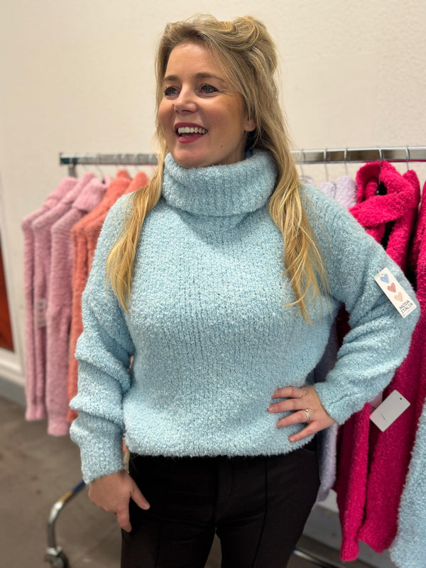 Kol trui Marit lichtblauw