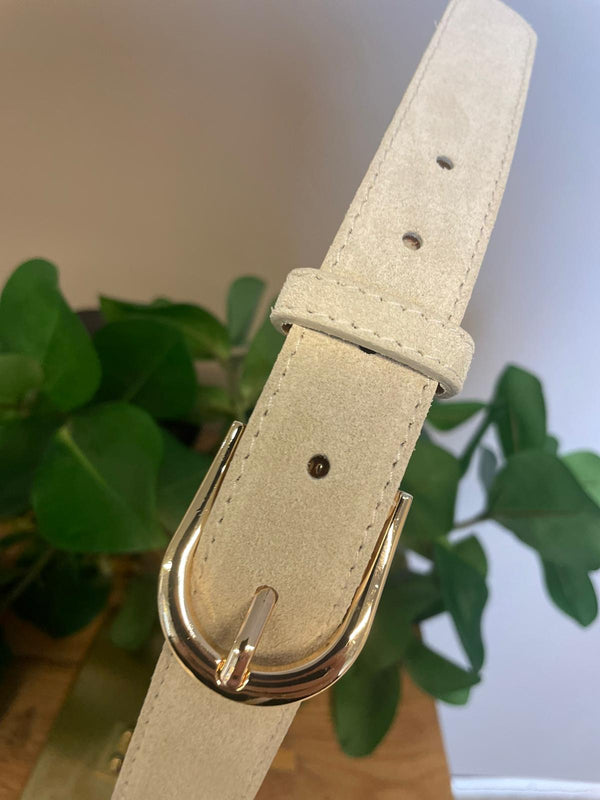 Riem beige suède