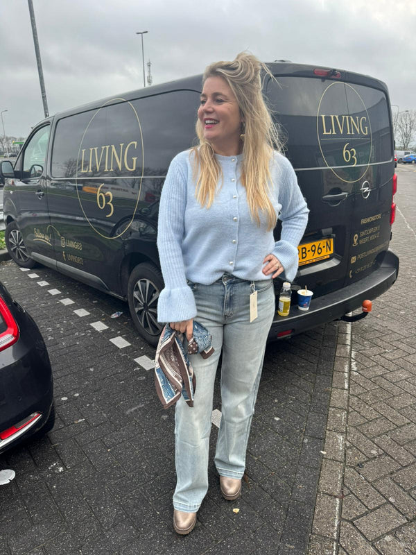 Vest parels & roesel mouw