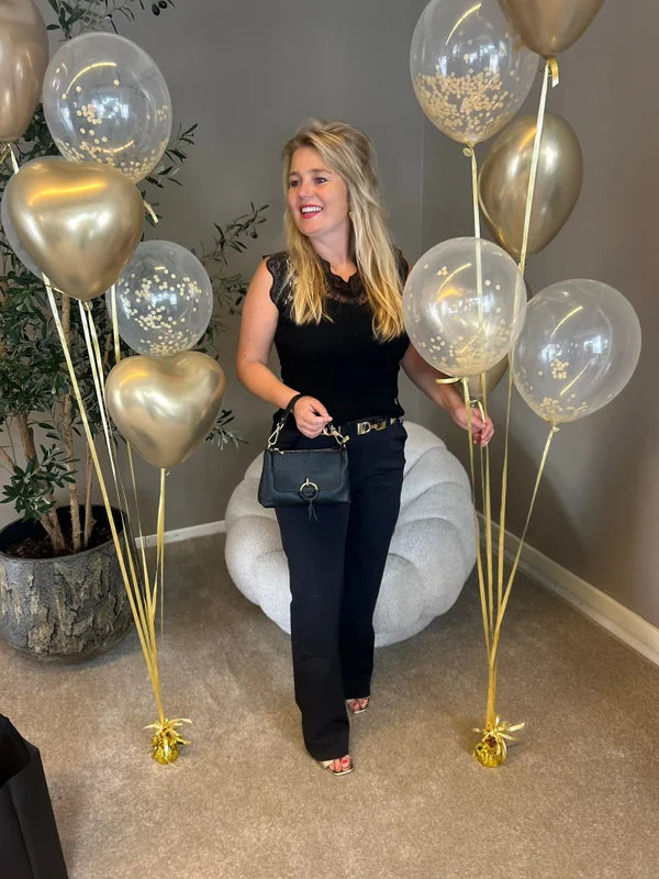 Mi Piace - Travelbroek wide leg zwart