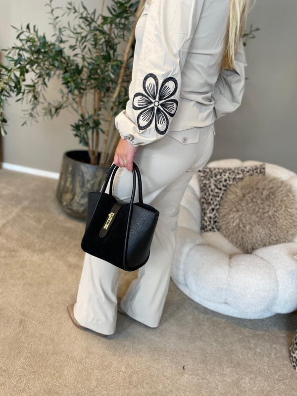 Triple Nine - Broek met band beige BR2301