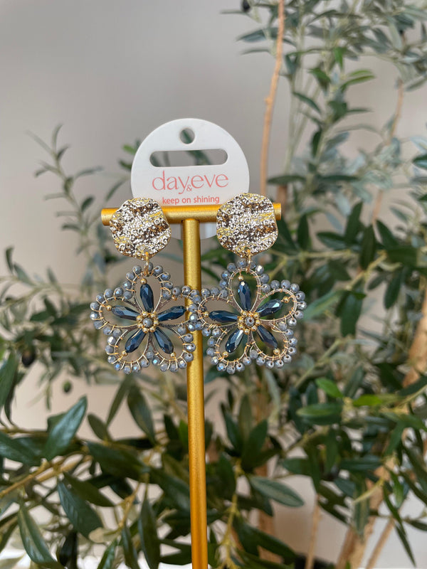 Oorbel Day & Eve Blossom blauw