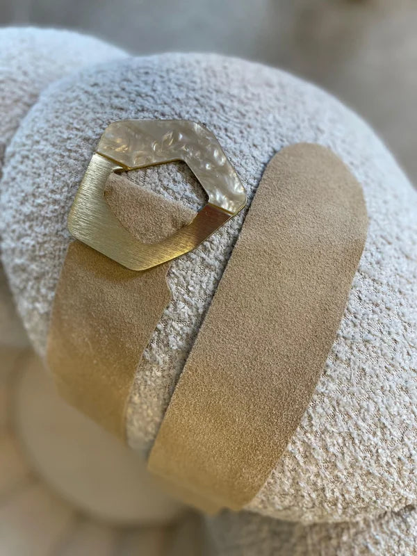 Riem parelmoer beige