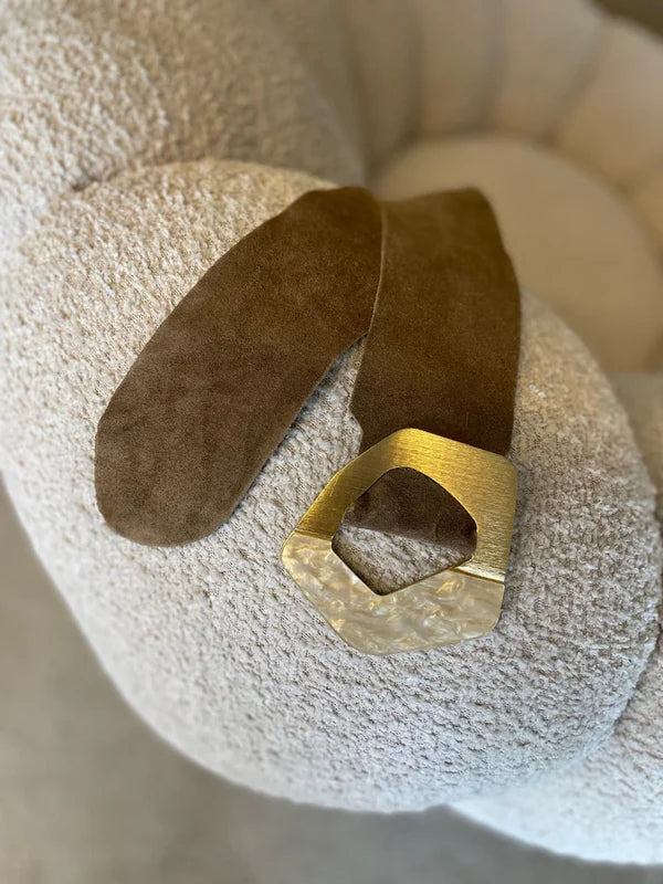 Riem parelmoer taupe