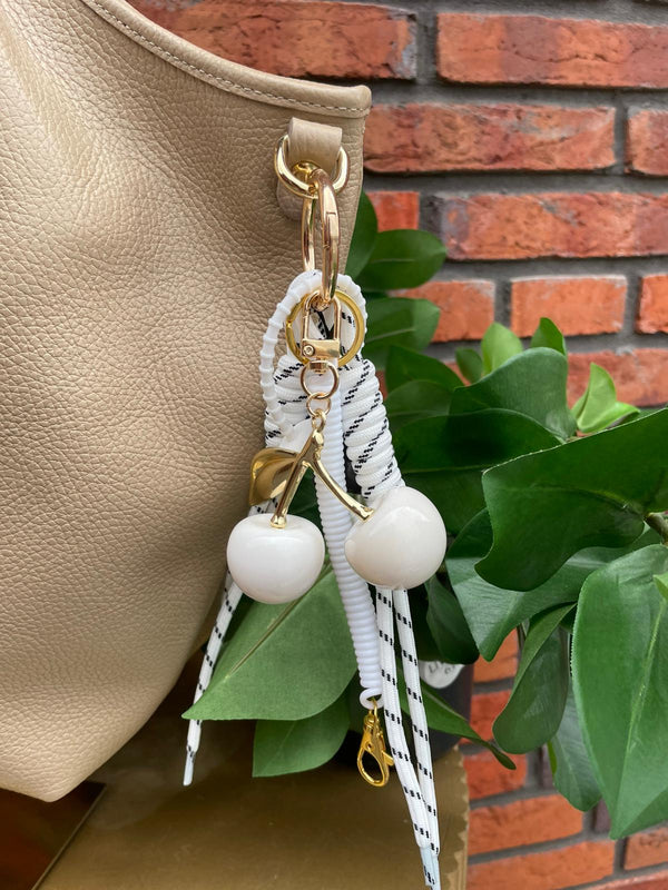 White cherry bagcharm