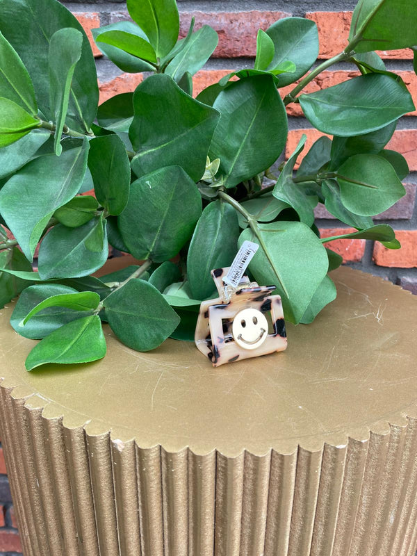 Smiley haarclip panter