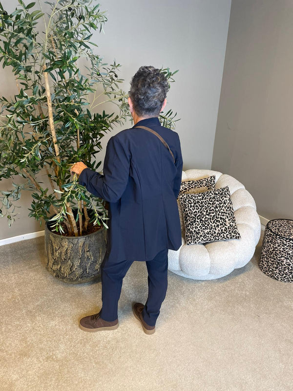 Mi Piace - Broek smalle pijp bonded donkerblauw