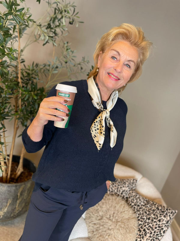 Trui Fayen donkerblauw