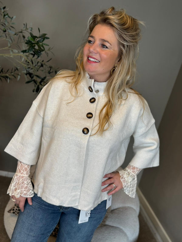 Vest Bibi gebroken wit