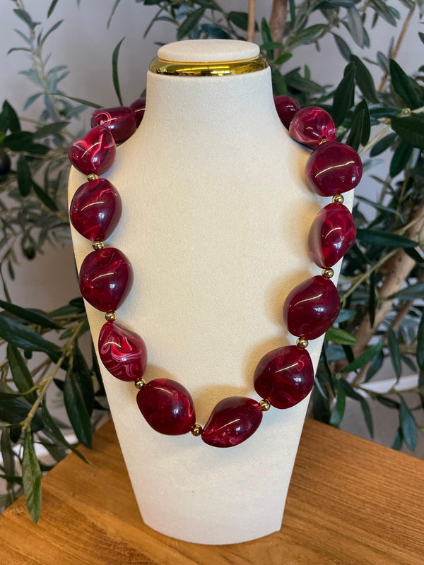 Ketting Rosalie bordeaux
