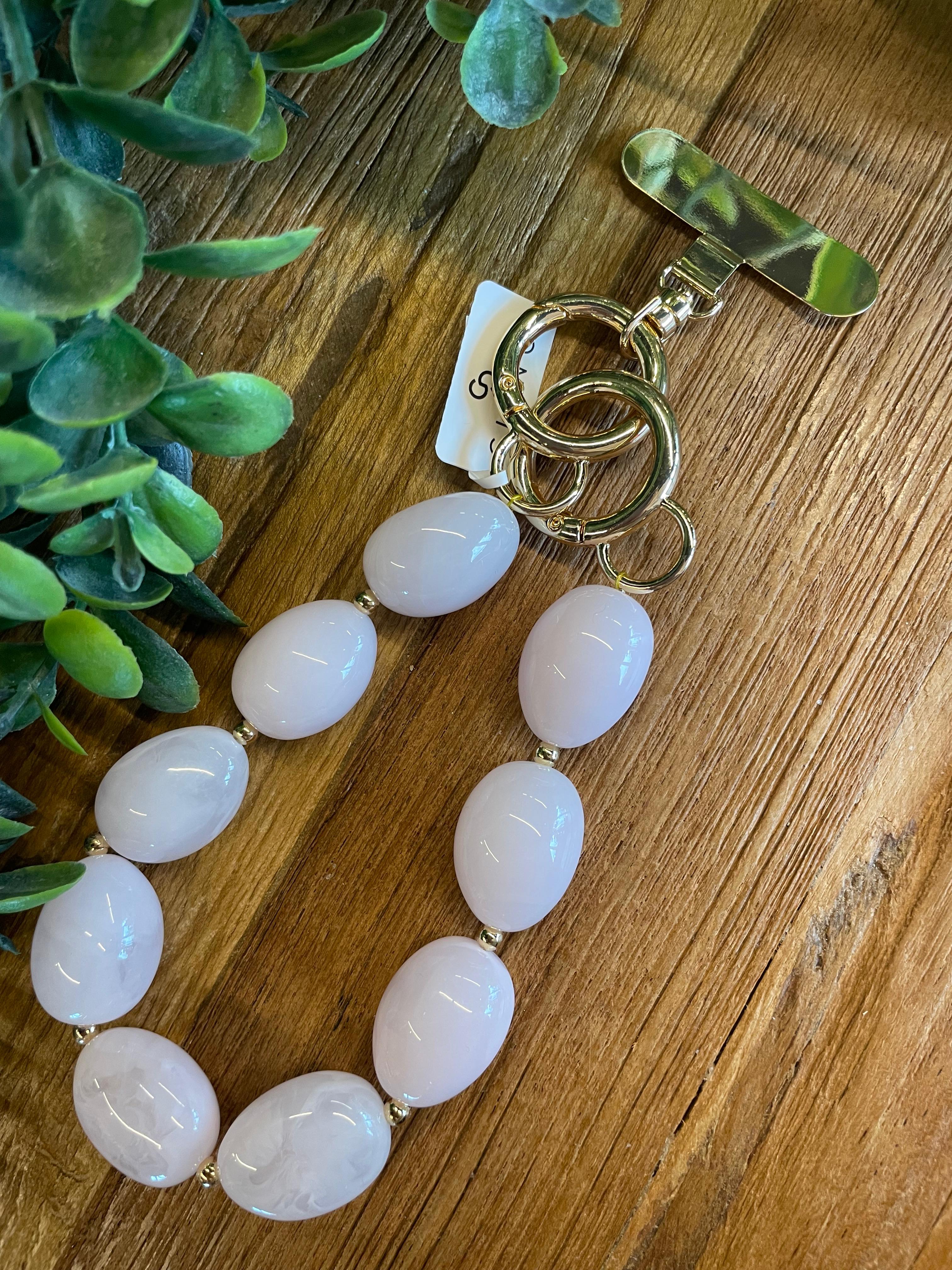 Telefoonkoord marmer roze