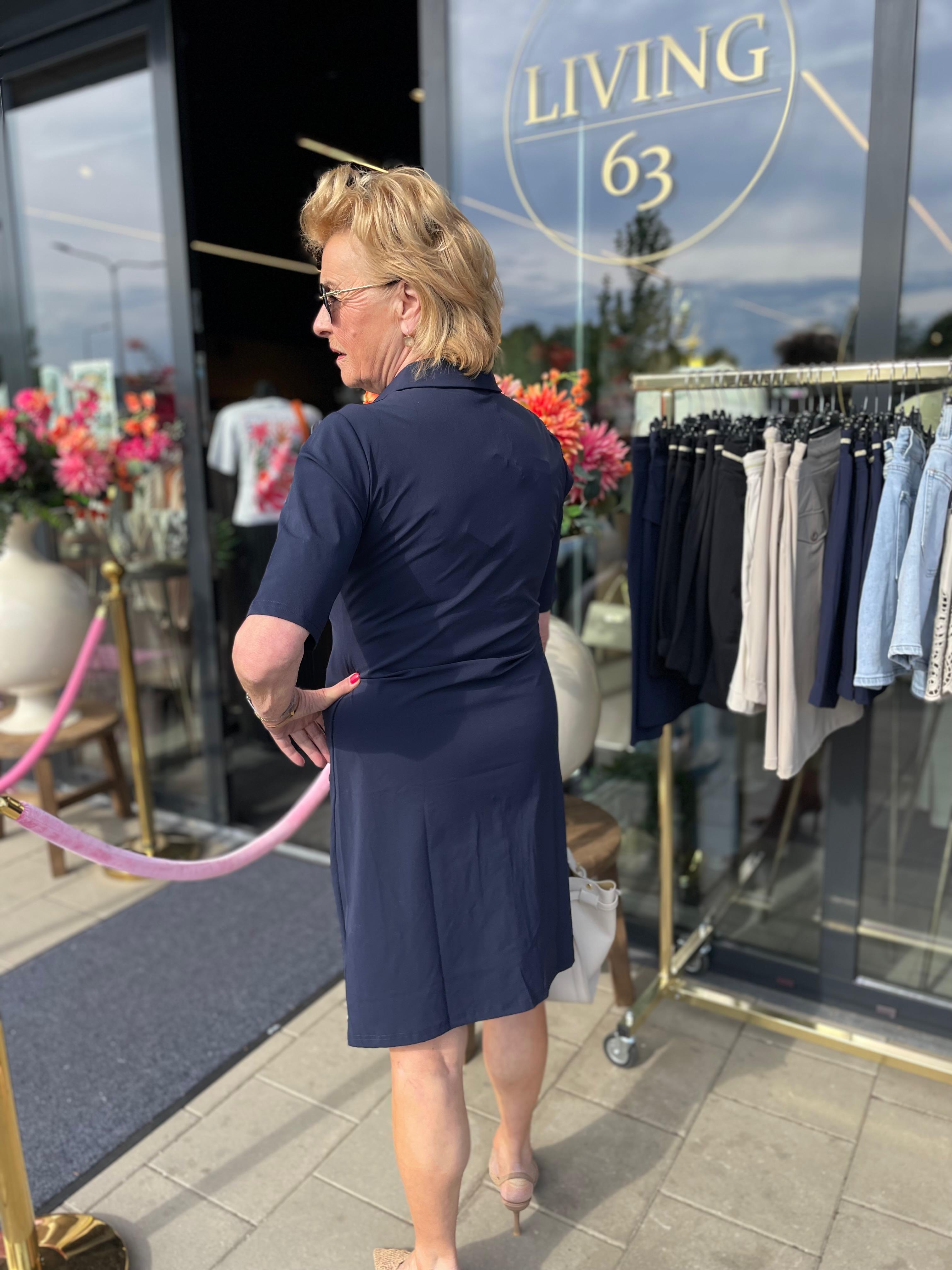 triple nine - jurk donkerblauw