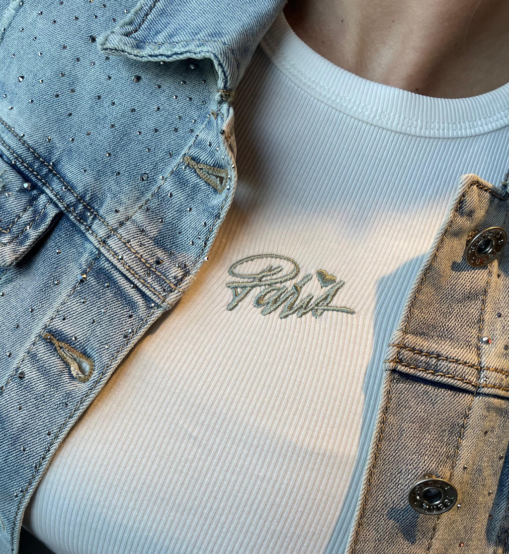 Top coco wit/groen