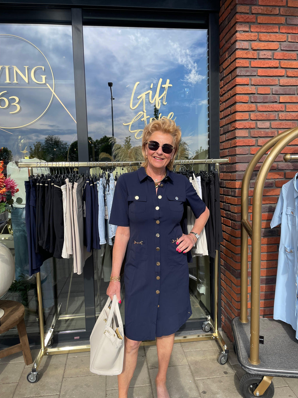 triple nine - jurk donkerblauw