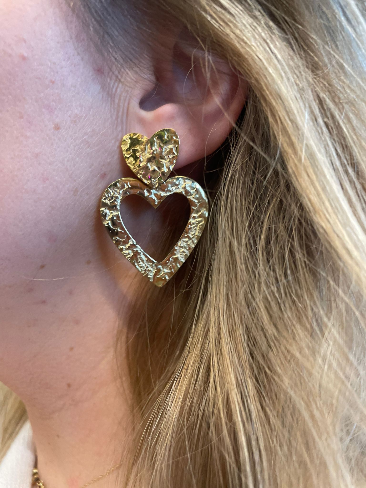 Oorbellen day&eve - ruw hartje